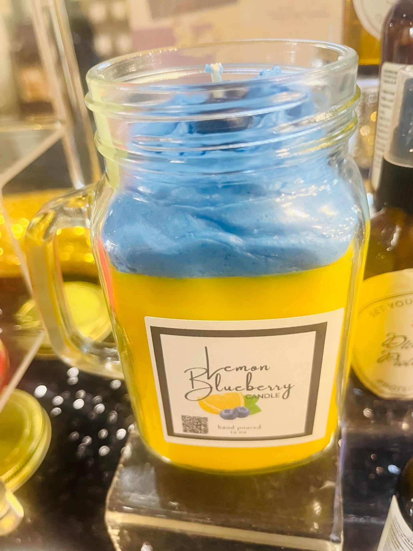 Lemon Blueberry Dessert Candle