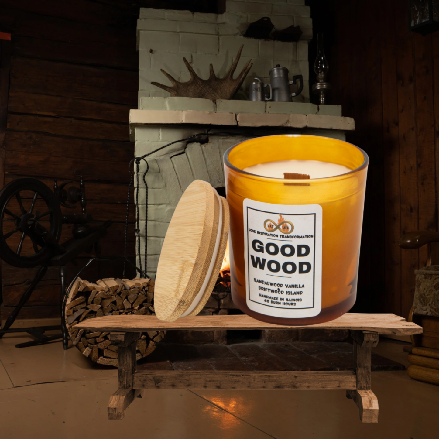 Good Wood Candle | Warm Woodsy Scent for Grounding & Masculine Energy