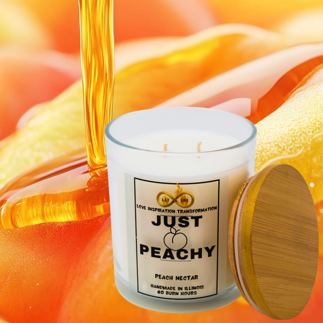 Just Peachy Candle | Peach Nectar Scent for Self-Care & Mood Lifting
