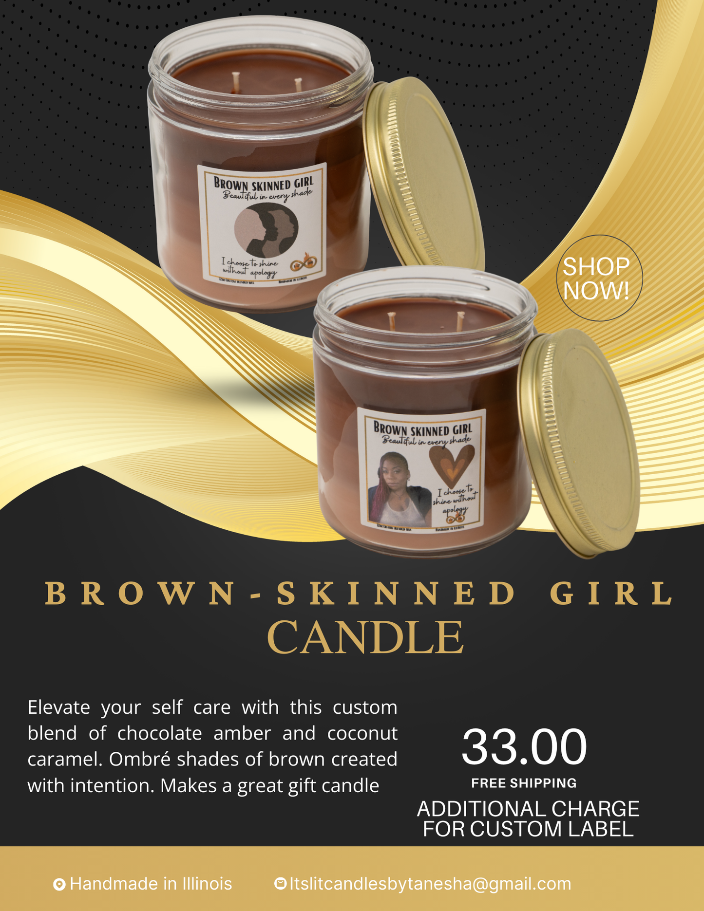 Brown Skinned Girl Candle | Confidence & Self-Love Ritual Candle