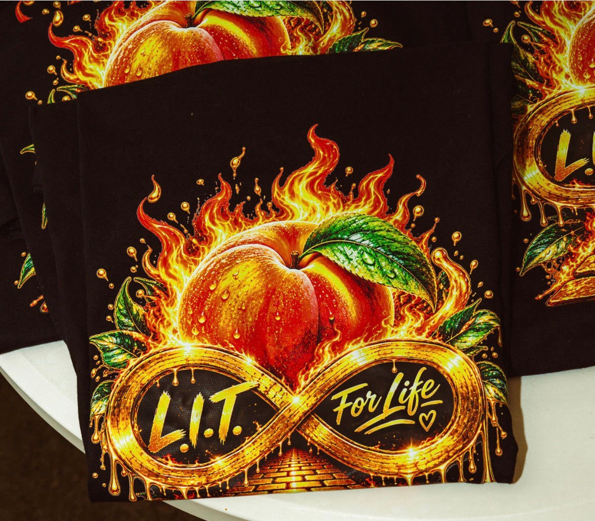 Peach on Fire - L.I.T For Life Exclusive Tee