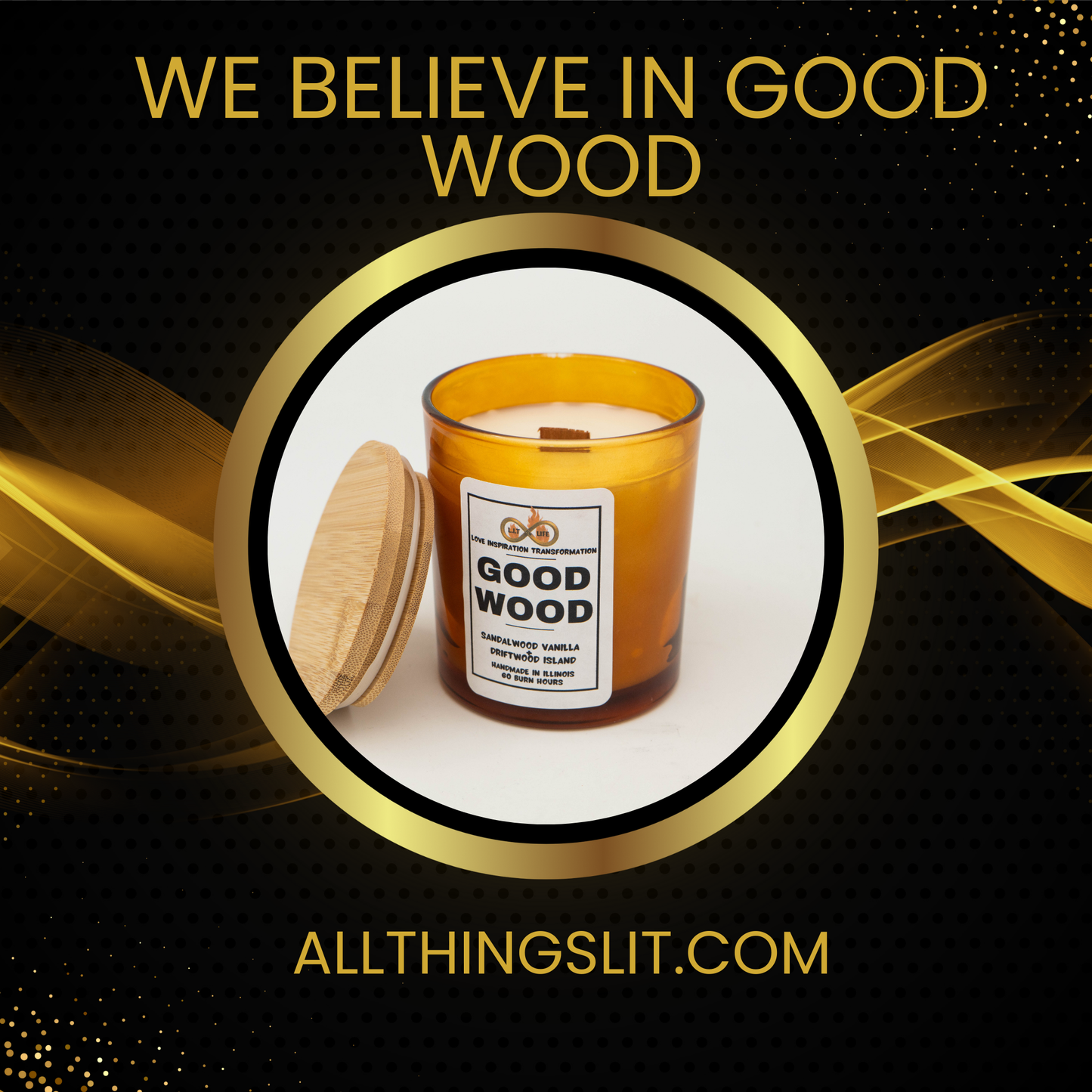 Good Wood Candle | Warm Woodsy Scent for Grounding & Masculine Energy