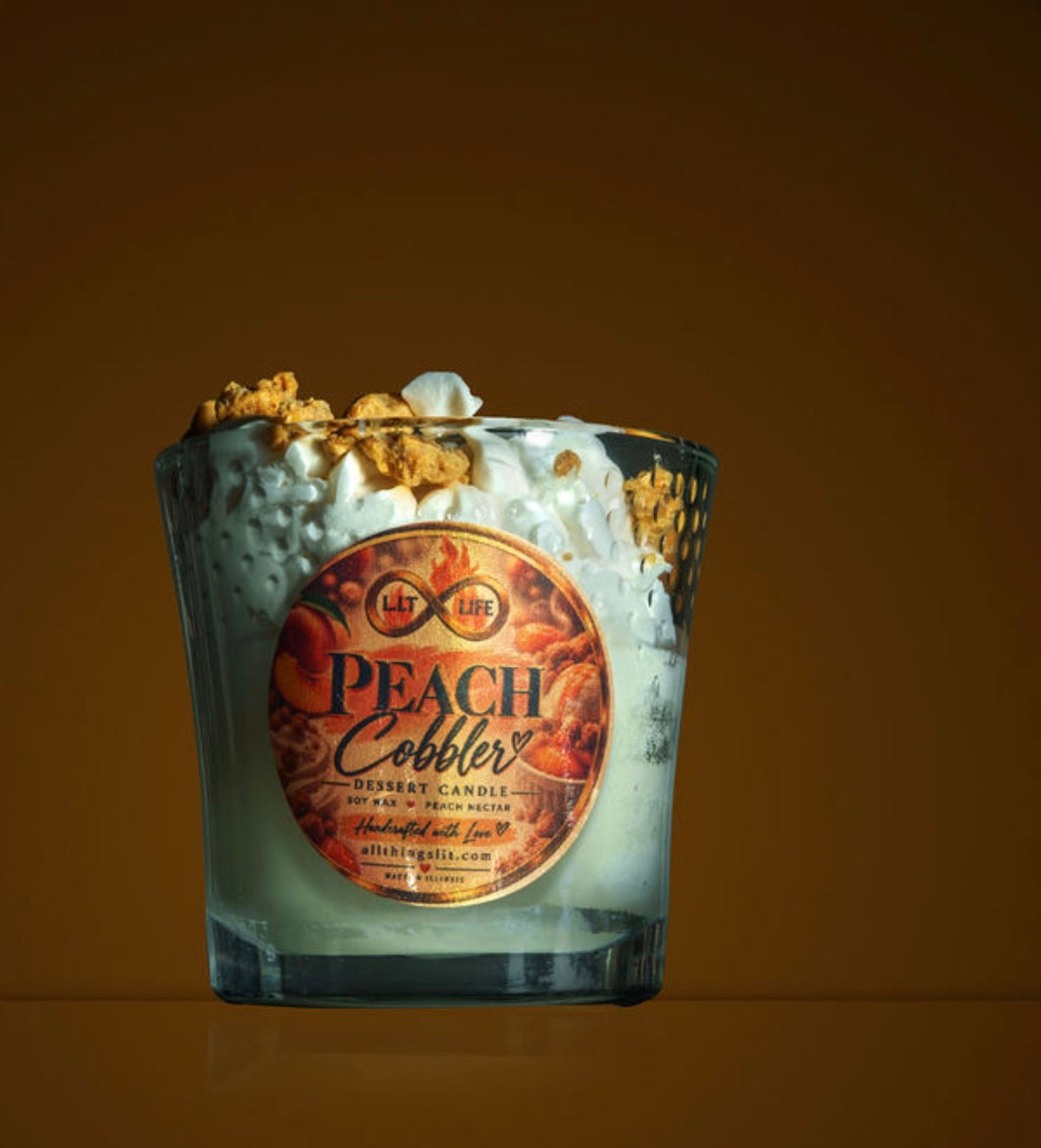 Peach Cobbler Dessert Candle