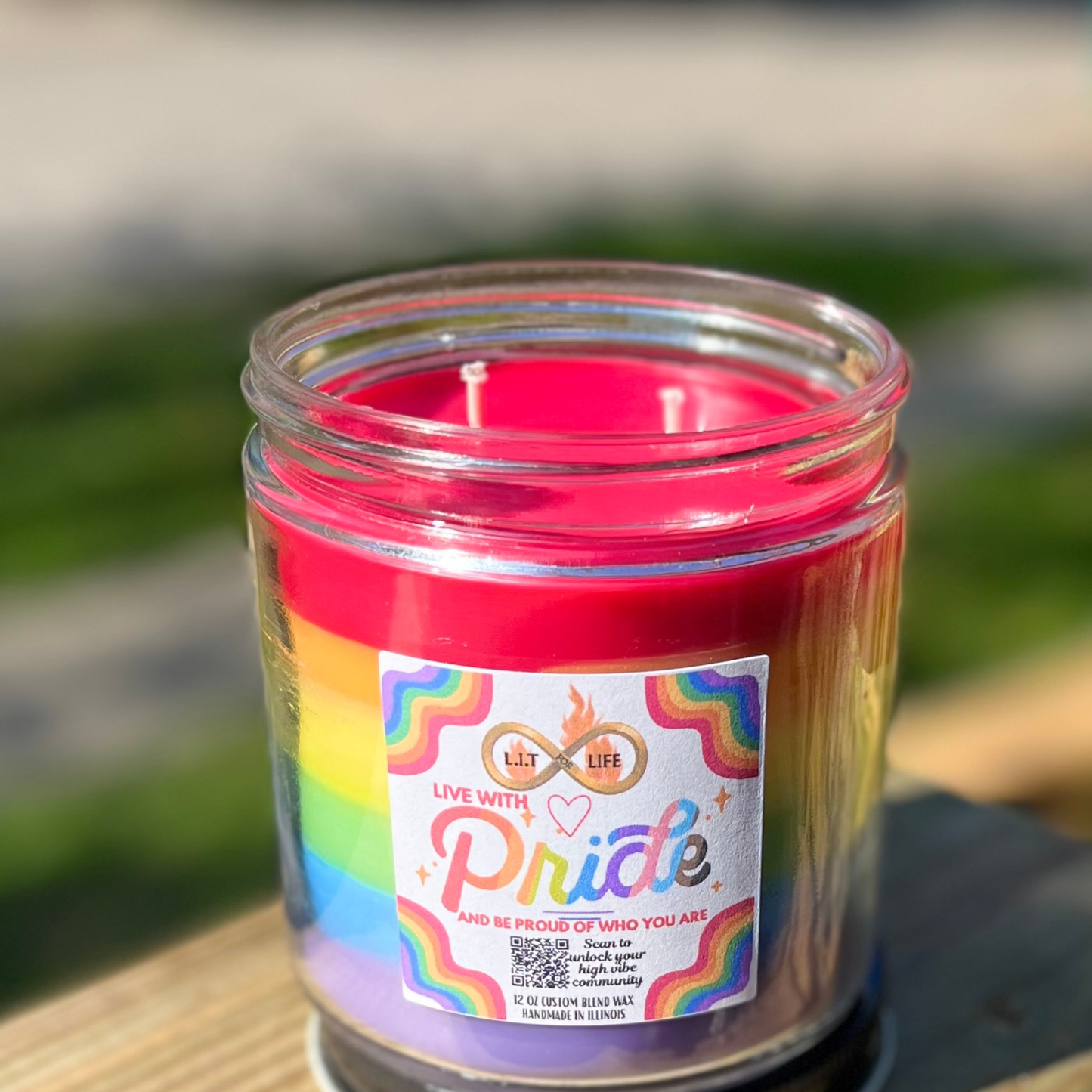 Pride Rainbow Candle
