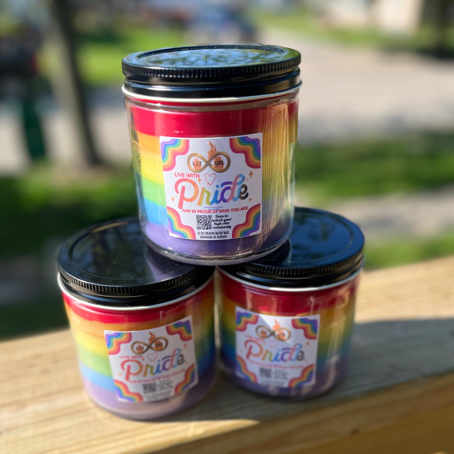 Pride Rainbow Candle