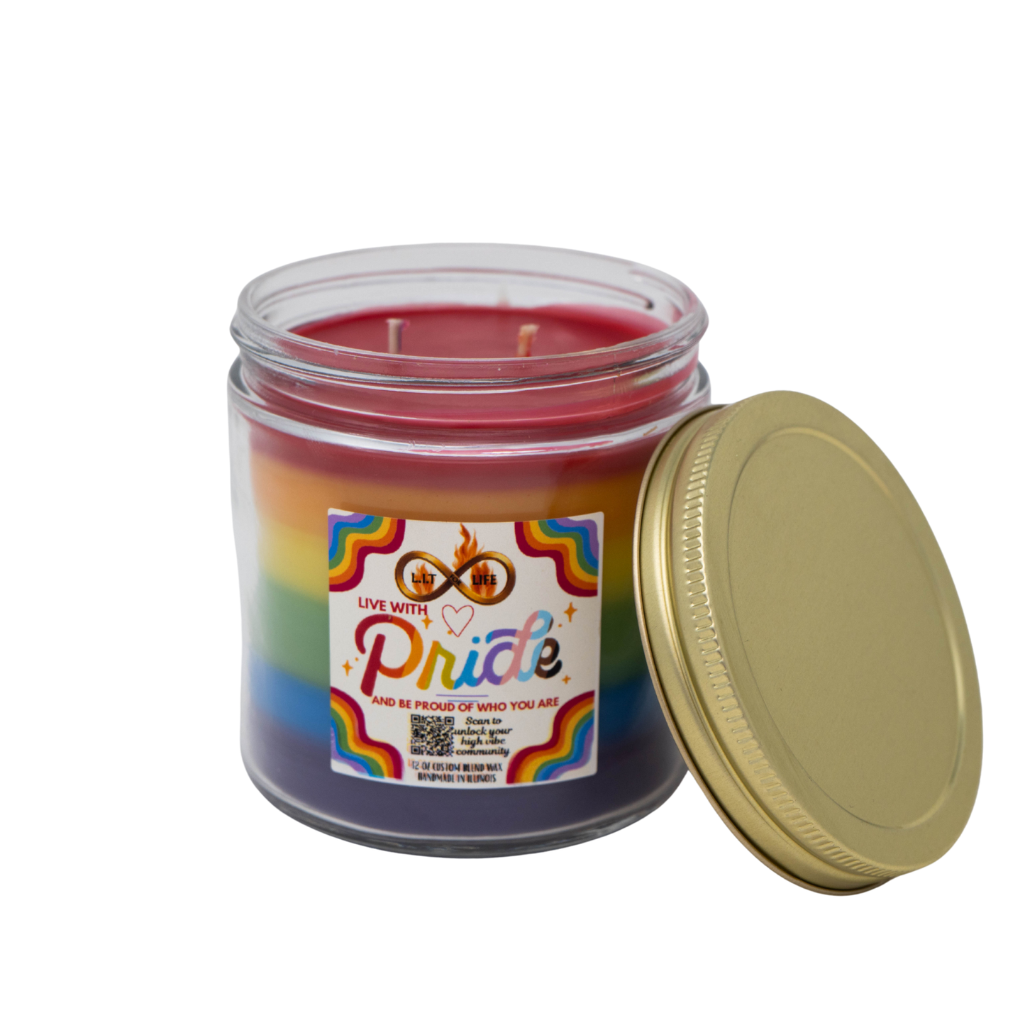 Pride Rainbow Candle